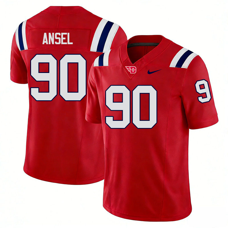 Dayton Flyers #90 Collin Ansel College Football Jerseys,Uniforms-Red